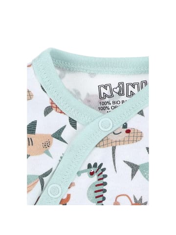 Nini Langarmbody Meerestiere in weiss