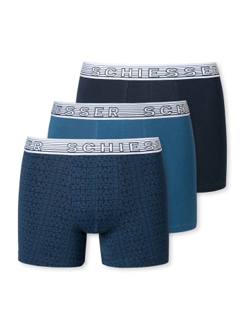 Schiesser Retroshorts 3er-Pack Basic Kids in Blau