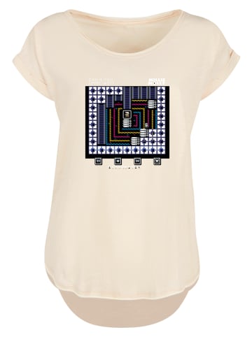 F4NT4STIC Long Cut T-Shirt Retro Gaming Level 45 in Whitesand