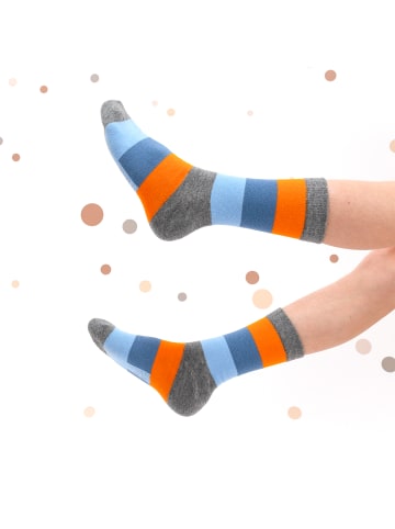 Occulto 10er Pack farbige Kindersocken Estilo in Grau/Blau