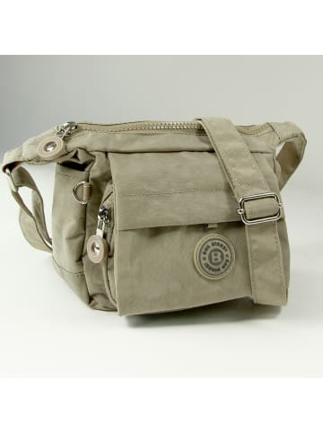 Bag Street Handtasche, Abendtasche Nylon braun, stone ca. 17cm