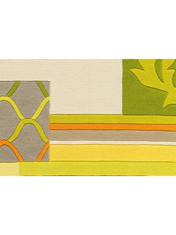 Arte Espina Kurzflor Teppich Sam 416 in natural - grün - gelb - rechteckig