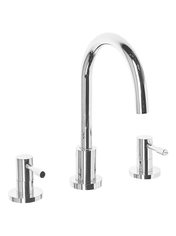 Beliani 2-tlg Wasserhähne SIPI in Silber