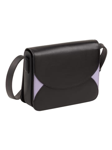 DuDu Cefalonia Umhängetasche Leder 21 cm in black lavender