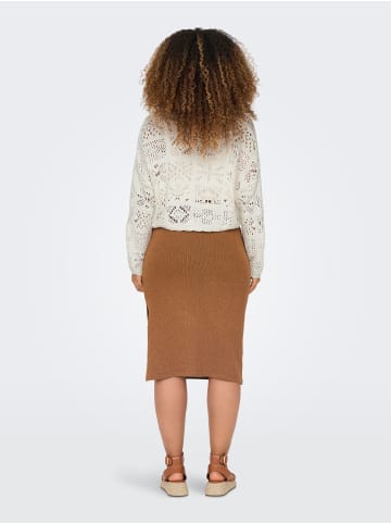 ONLY Weiche Häkelstrickjacke mit Schnürung Langarm Cardigan in Weiß