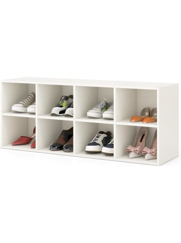 COSTWAY Schuhbank Bücherregal bis zu 230kg in Weiß