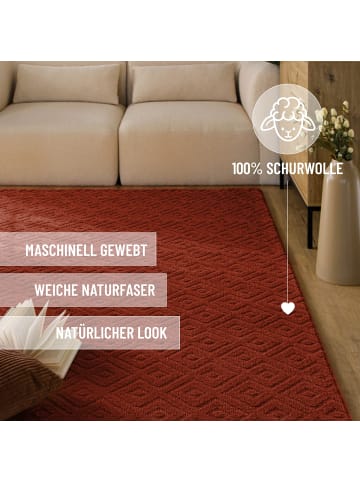 Wecon Home Wollteppich Castello TWO in kamin rot