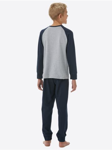 Schiesser Schlafanzug Nightwear in grau-mel.