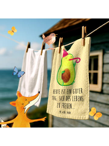 Mr. & Mrs. Panda gäste wc handtuch Avocado Feier mit Spruch in Gelb Pastell