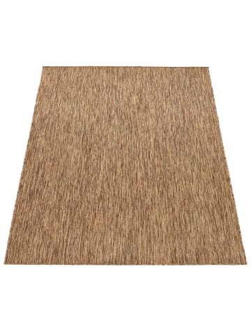 KADIMA DESIGN Teppich Kurzflor Unifarben Wohnzimmer in Braun-Beige