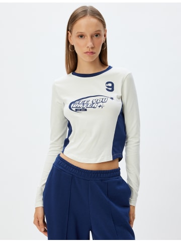KOTON T-shirt in Ekru