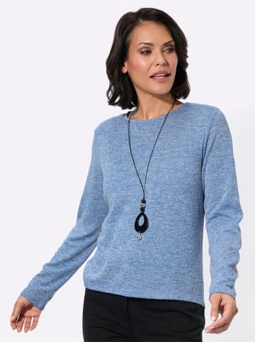 WITT WEIDEN Rundhals-Shirt in mittelblau-meliert