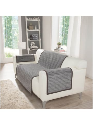 Erwin Müller Jacquard, Baumwollmischung Armlehnenschoner 2er-Pack Rimini in grau