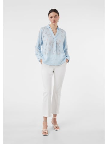 comma Bluse langarm in Blau