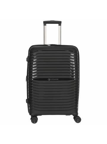 Stratic Bright+ - 4-Rollen-Trolley 66 cm M erw. (silver) in schwarz