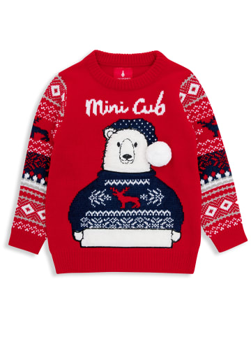 Threadboys Weihnachtspullover Bear in rot