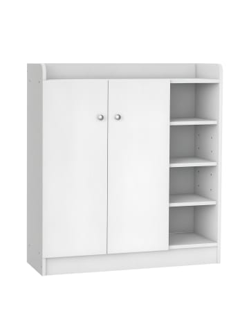 HOMCOM Schuhschrank-80L x 30B x 90Hcm-Weiß