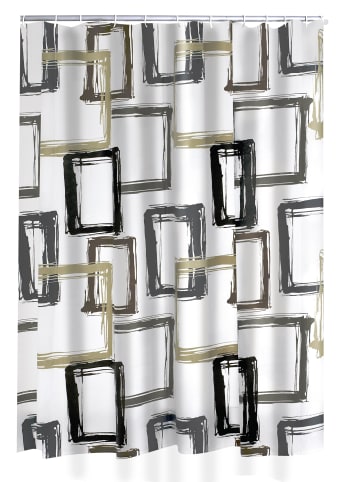 RIDDER Duschvorhang Folie Pattern Semitransparent-grau 180x200 cm