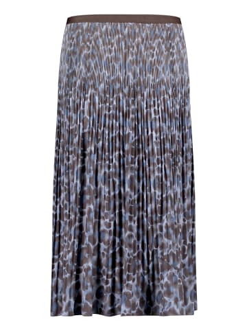 Betty Barclay Plisseerock mit Gummizug in Blau/Braun