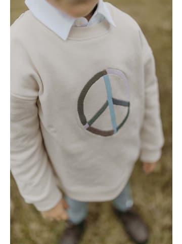 leevje Unisex Oversized Sweatshirt peace' in cappuccino