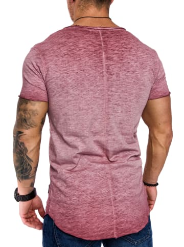 Amaci&Sons Oversize T-Shirt mit Rundhalsausschnitt TIJUANA in Bordeaux