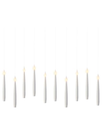 LUMINEO Floating Candles 10 LED H: 15 cm, warm weiß, batteriebetrieben in Weiß