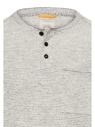 Camel Active Pullover mit Henley Kragen in Dunkelblau