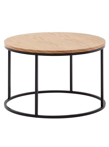 KADIMA DESIGN Couchtisch 70x70x45 cm Sofatisch Holz / Metall Wohnzimmertisch Eiche,