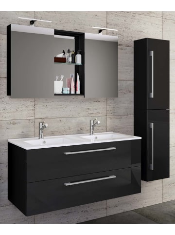 ebuy24 Badmöbelset BudasiSS Schwarz 111 x 47 cm