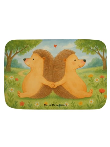 Mr. & Mrs. Panda Badteppich Igel händchenhaltend Design ohne Spruch in Weiß