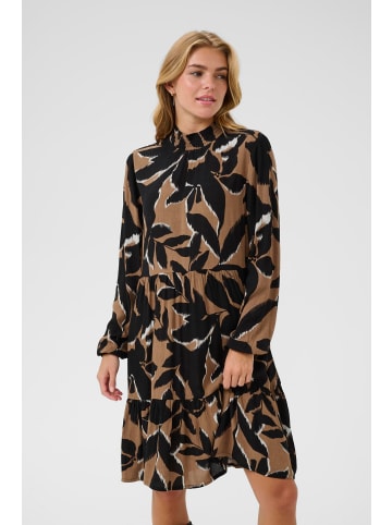 Kaffe Kleid KAlinda Loose fit in Toasted Coconut/Black Flower