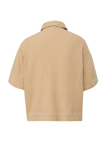 QS Bluse kurzarm in Beige