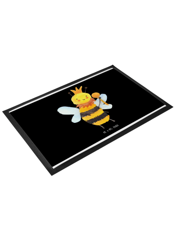 Mr. & Mrs. Panda Fussmatte Biene König ohne Spruch in Schwarz