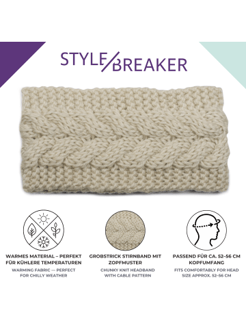 styleBREAKER Strick Stirnband in Schwarz
