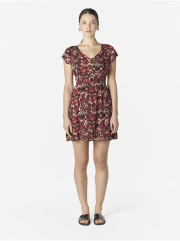 KOROSHI Frauenkleid mit kurzen Ärmeln in rot