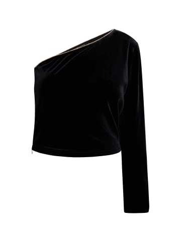 faina One-Shoulder Top in Schwarz