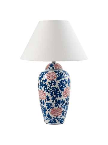 Beliani Tischleuchten VERUSA in Weiß/Blau/Rot - (W) 41 x (H) 65 x (L) 41 cm
