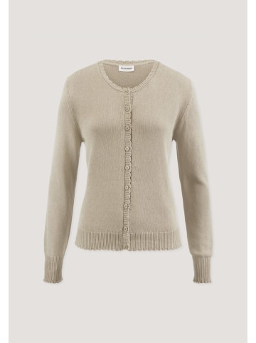 Hessnatur Hessnatur Strick Jacke Regular aus Leinen mit Bio-Baumwolle und LENZING™ ECOVERO in taupe