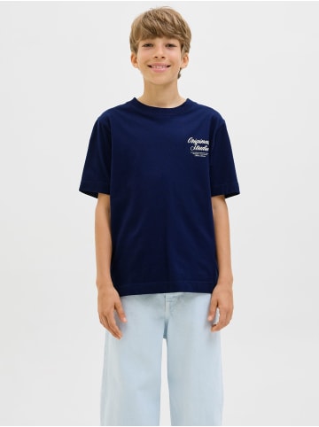 JACK & JONES Junior T-Shirt JORNORREBRO TYPO TEE CREW NECK JNR in ocean cavern