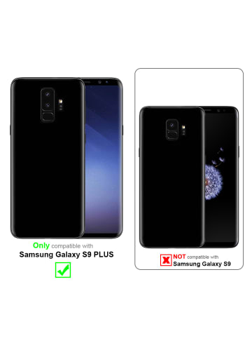 cadorabo Hülle für Samsung Galaxy S9 PLUS Blumen Design in FLORAL GRAU