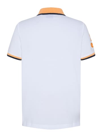 Polo Sylt Poloshirt mit Logo-Stickerei und Kontrast-Akzenten in Weiß