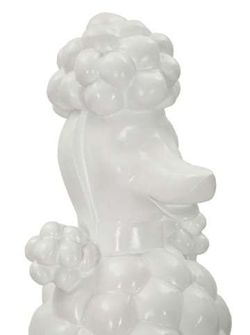 Mauro Ferretti Weißer Pudel aus Kunstharz, 20 x 26 x 61 cm