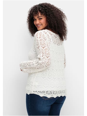 sheego by Joe Browns Strickjacke in offwhite
