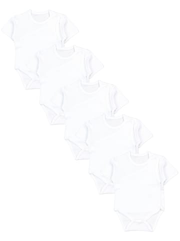 TupTam Baby Jungen Kurzarm Wickelbody 5er Set in weiß