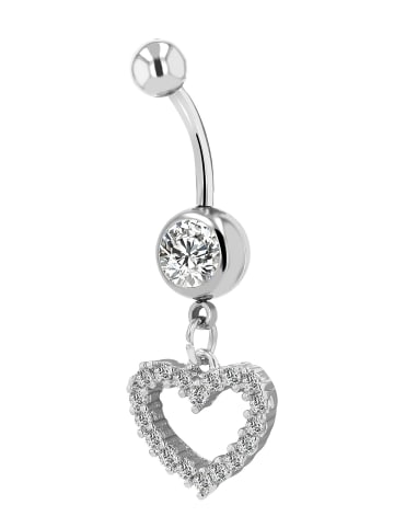 Adeliás Damen Anhänger – Herzanhänger aus Edelstahl in silber