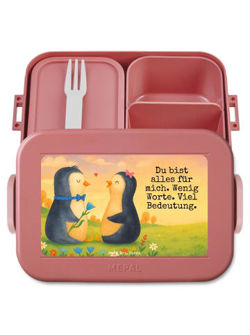 Mr. & Mrs. Panda MEPAL Bentobox Pinguin Pärchen Design mit Spruch in Rot Pastell