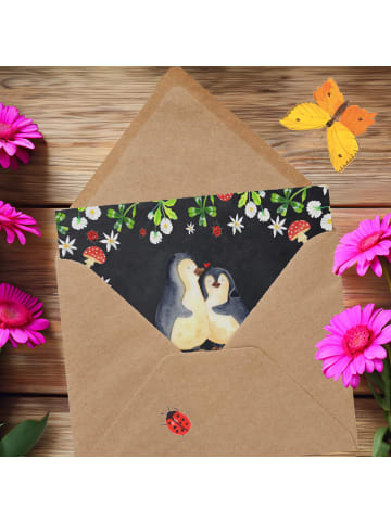 Mr. & Mrs. Panda Klappkarte Pinguine Einschlafen mit Spruch in Kreidetafel