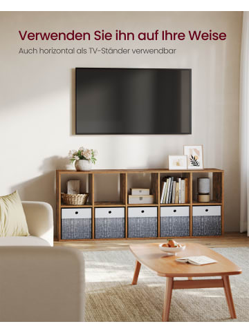 VASAGLE Standregal Custos in Braun - (B)65.5 x (H)161.5 x (T)30 cm