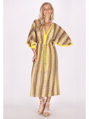 IZIA Damen Kleid in Gelb Mehrfarbig