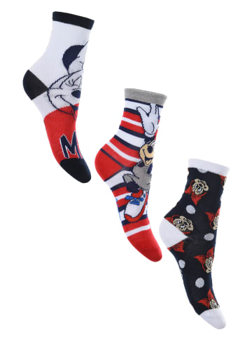 Disney Minnie Mouse 3er-Set: Socken Strümpfe in Mehrfarbig